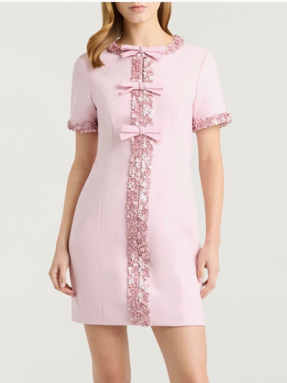 NWT Cinq a Sept Maelle Embellished Party Dress Pink Peony Sz 8
